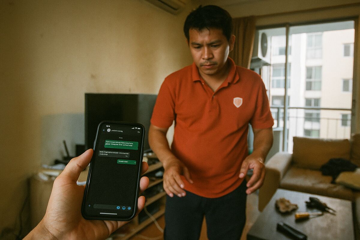 Booking a PestsRova visit on a phone chat